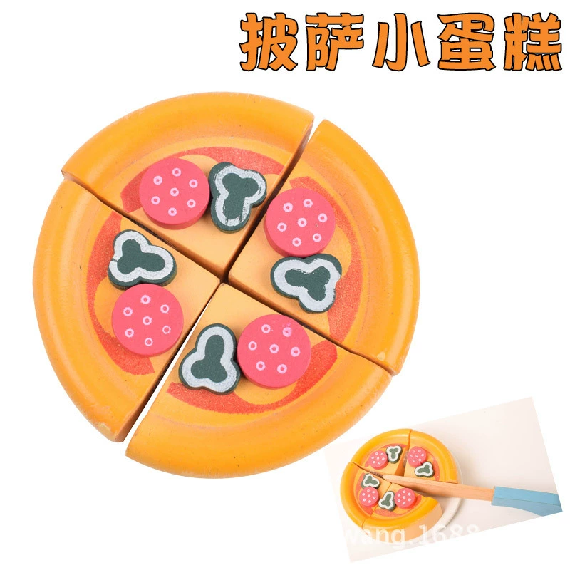 Wooden fruit realistic toy for cutting