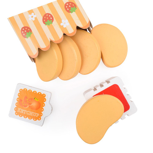 New product launched Strawberry Play House Kitchen Toy Simulation Hamburger French Fries Seasoning Baking Toy Set