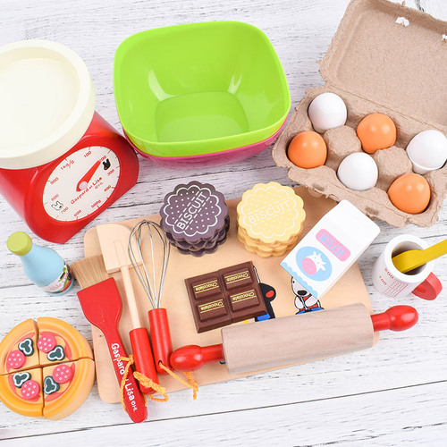 New product launched Strawberry Play House Kitchen Toy Simulation Hamburger French Fries Seasoning Baking Toy Set