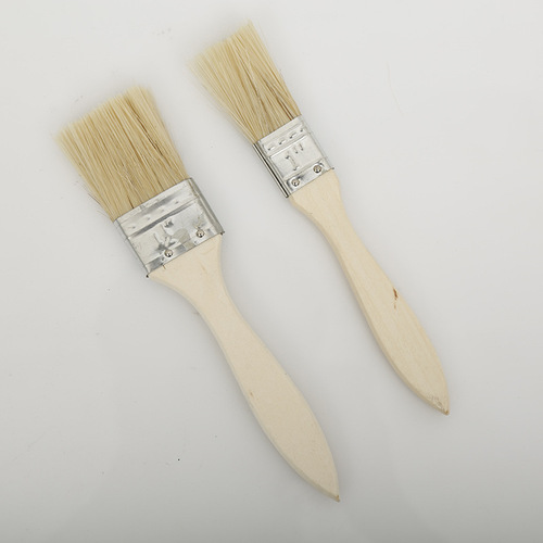 Manufacturer wholesale barbecue brush oil brush pig hair brush bristle brush with packaging wooden handle brush seasoning brush barbecue tools