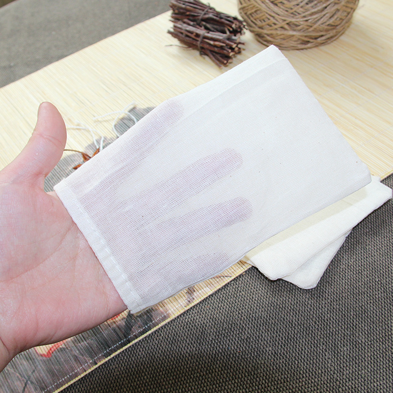 10*15cm bolsa de hilo de algodón caliente olla bolsa de escoria estofado medio y grande medicina frita bolsa de bambú bolsa de Carbón Fábrica al por mayor