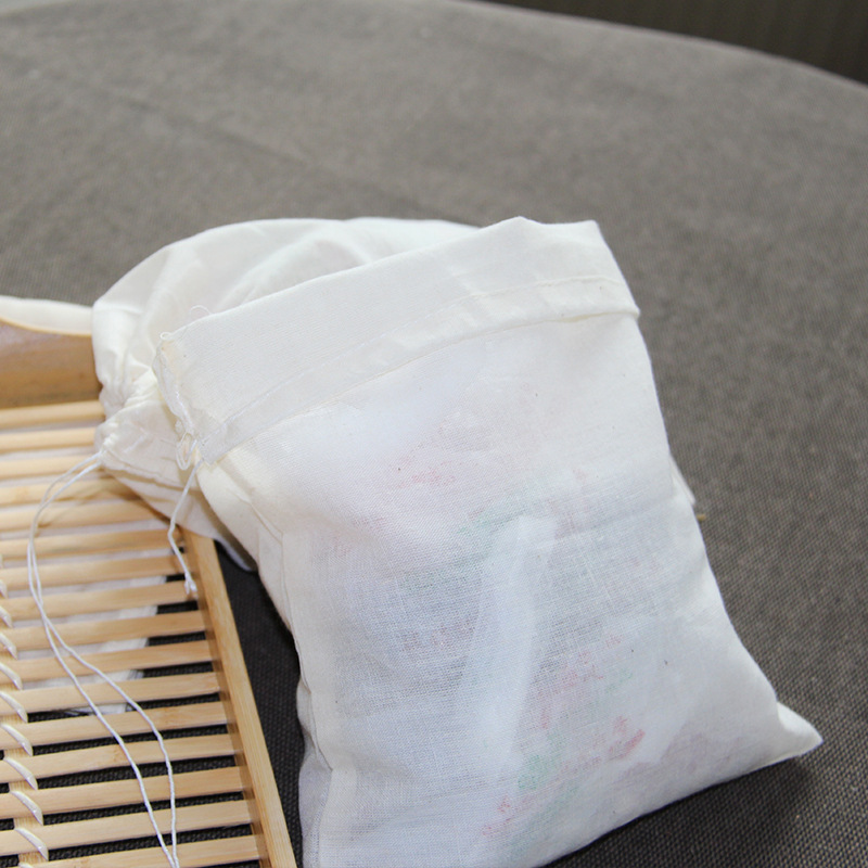 En stock 20*25cm bolsa de algodón con cordón Bolsa De gasa engrosada médica freír medicina Filtro de aislamiento de escoria estofado bolsa al por mayor