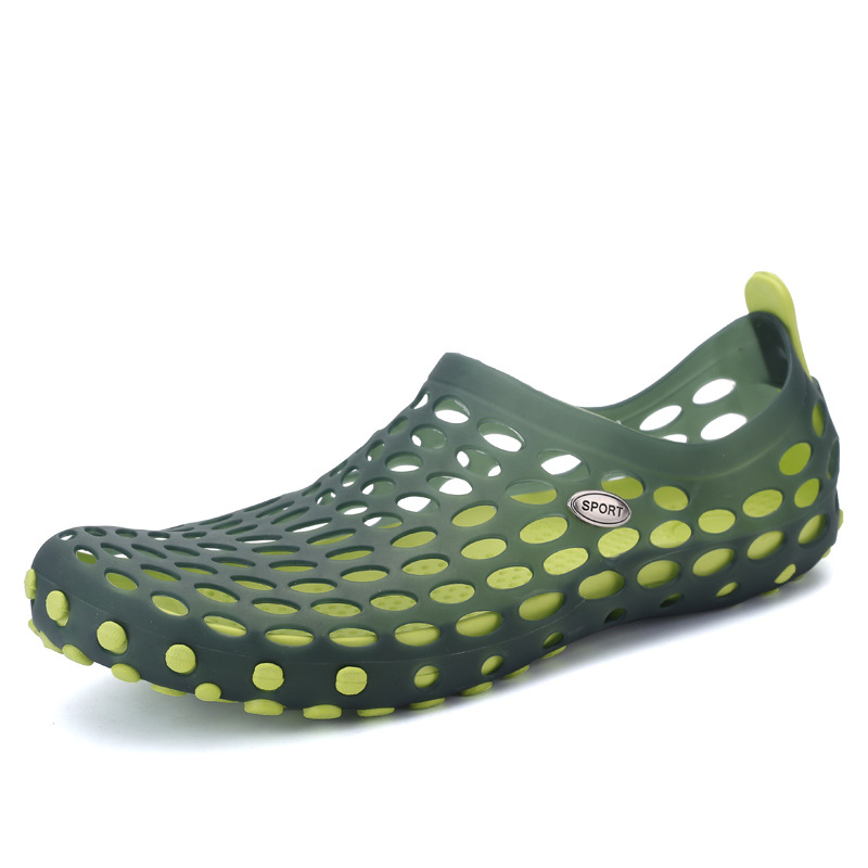 Ebayクロスボーダー2024夏秋の透かし彫りプラスチック靴ゼリー洞靴カップルビーチレジャー渉水追跡靴