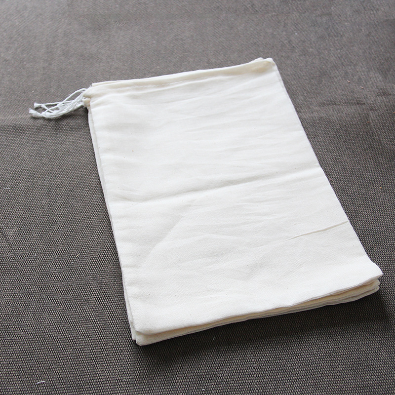 20*30 bolsa de gasa de algodón puro bolsa de filtro de hierbas medicina sopa condimento bolsa de té bolsa de algodón se puede repetir