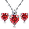 Zirconium, earrings, fashionable necklace, pendant heart shaped, Amazon, suitable for import, simple and elegant design