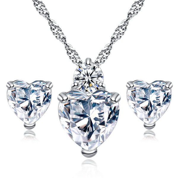 earrings with zircon