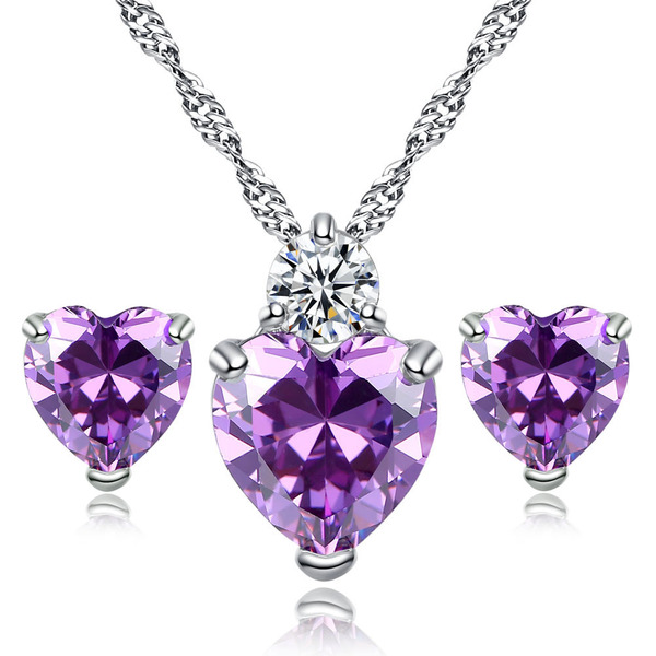 earrings with zircon