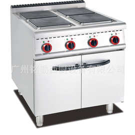 立式电热四头煮食炉连柜座 方板煮食炉 立式炉