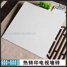 600*600热转印客厅背景墙定制纯白哑光瓷片升华瓷砖涂层电视墙瓷