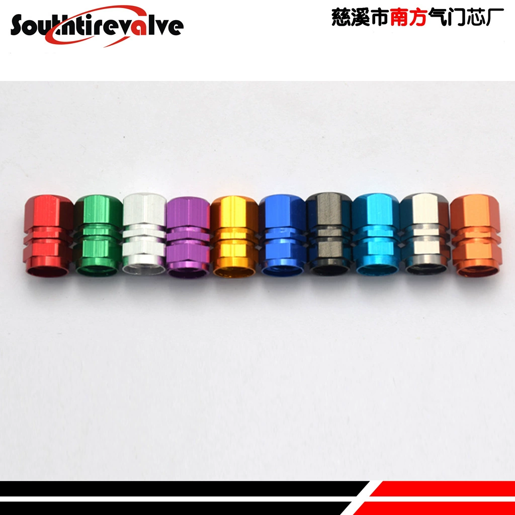 Покрасьте крышку клапана автошины анти -- утечки крышки клапана алюминиевого сплава персонализированную автомобилем декоративную шестиугольную крышку клапана