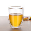 Factory direct -selling egg -shaped double -layer glass resistance cup 350 ml coffee cup home cup fruit juice cup