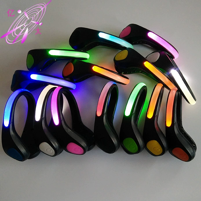 Прямые поставки с фабрики светодиодные уличные кроссовки с зажимом лампа для бега вспышка для обуви клип лампа для ночного бега предупреждение о безопасности для обуви клип лампа