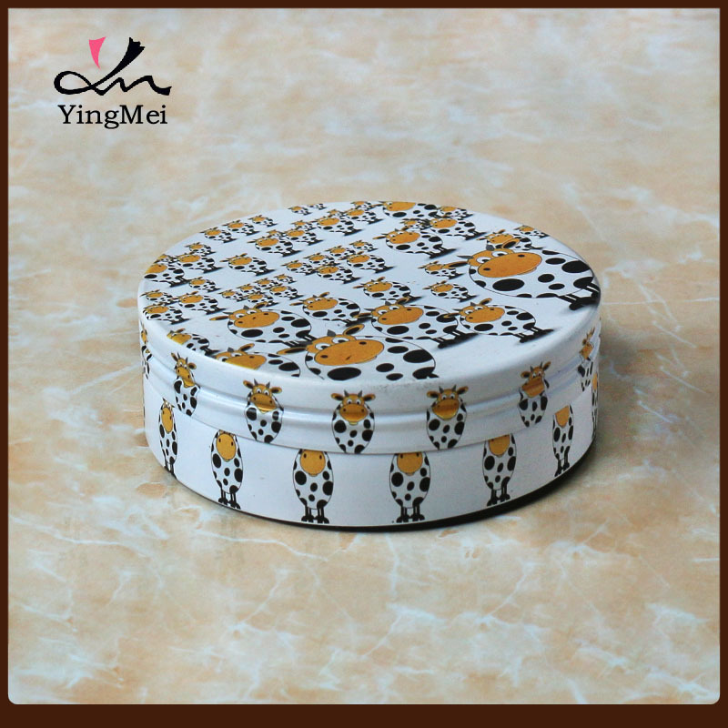 彩色100克铝盒DIY印刷各种图案花纹唇膏圆形化妆品包装罐螺纹铝盒