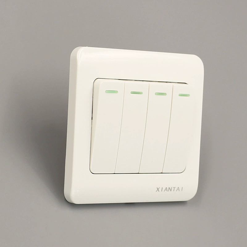 Семиступенчатый выключатель Xiantai four-open single-control switch     Снабжение панели настенного выключателя типа 86