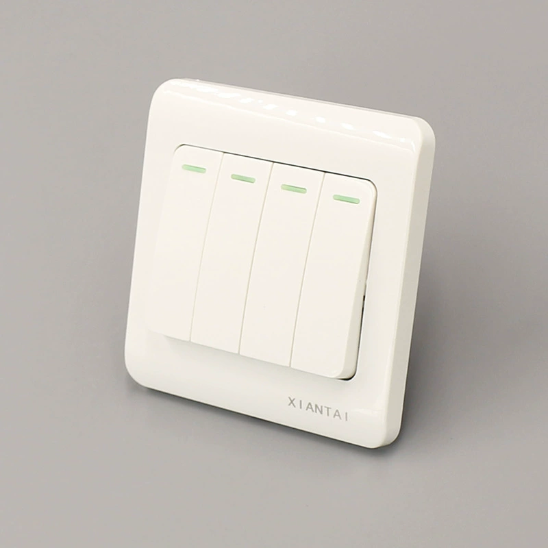 Семиступенчатый выключатель Xiantai four-open single-control switch     Снабжение панели настенного выключателя типа 86