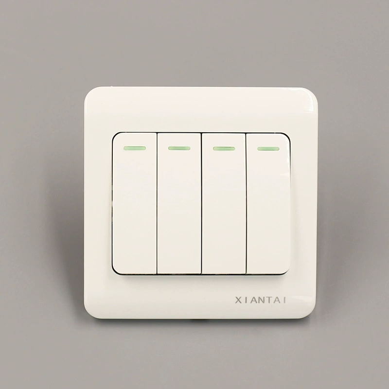 Семиступенчатый выключатель Xiantai four-open single-control switch     Снабжение панели настенного выключателя типа 86