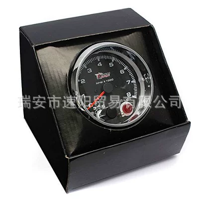 3.75-inch colorful black surface electroplating Shell car tachometer, car meter modified racing meter (tachometer)