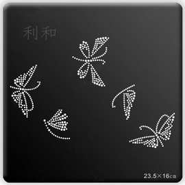 现货牛仔裤蝴蝶烫钻图  羊绒衫烫钻 T恤服装贴钻 随意剪蝴蝶钻图