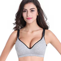 Breastfeeding nursing bra, breathable front‑lock support, plus sizes 75–90 (M–2XL)