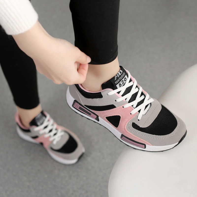 2026 Spring and Autumn Korean Style Women's Versatile Casual Shoes, Breathable Student Sneakers, Flat Running Shoes