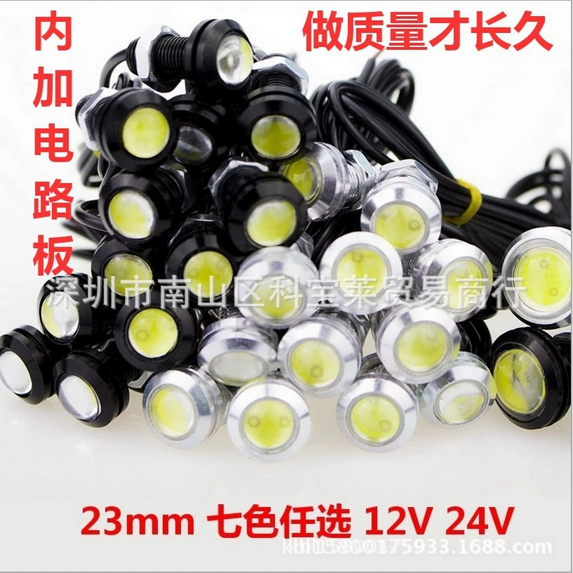 23 мм Тонкий 9 Вт орлиный глаз дневной свет мотоцикл модифицированный свет 18 мм 23 мм орлиный глаз свет