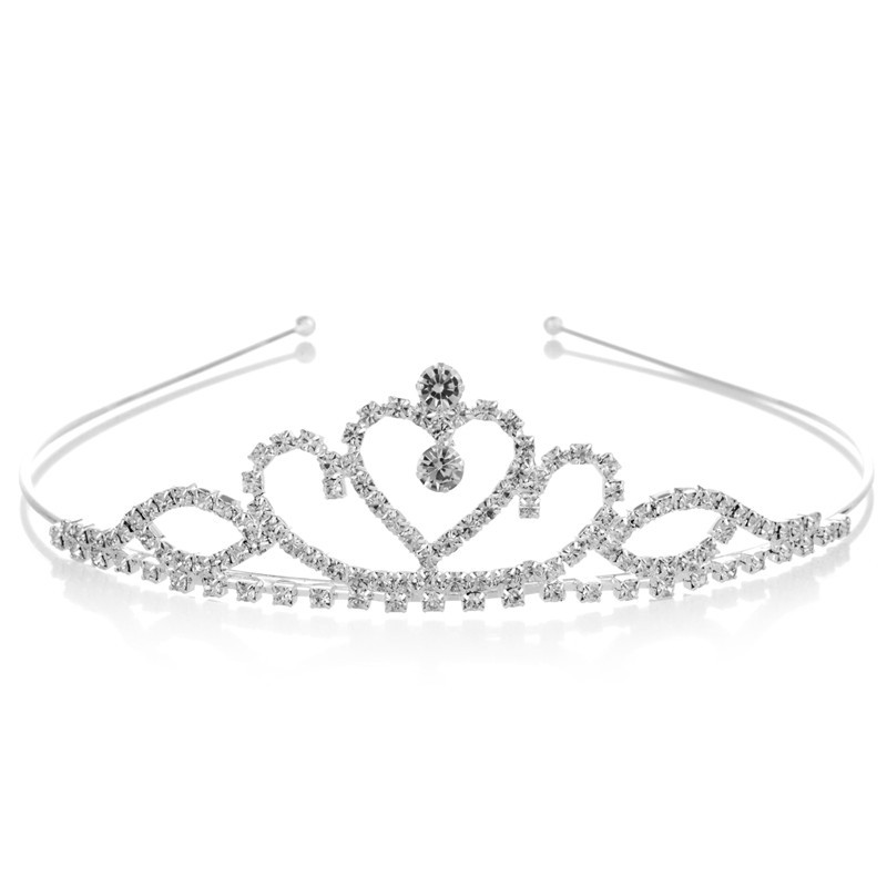 Estilo coreano de moda nueva exquisita princesa corona los niños galvanizados rhinestone diadema accesorios pelo fabricante