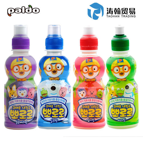 Korean imported Bolelele fruit-flavored children's drink Bao Lulu drink 235ml*24 bottles lactic acid bacteria drink