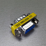 现货D-SUB9P母转公转接头（DB9公转母连接器），两边都带螺母