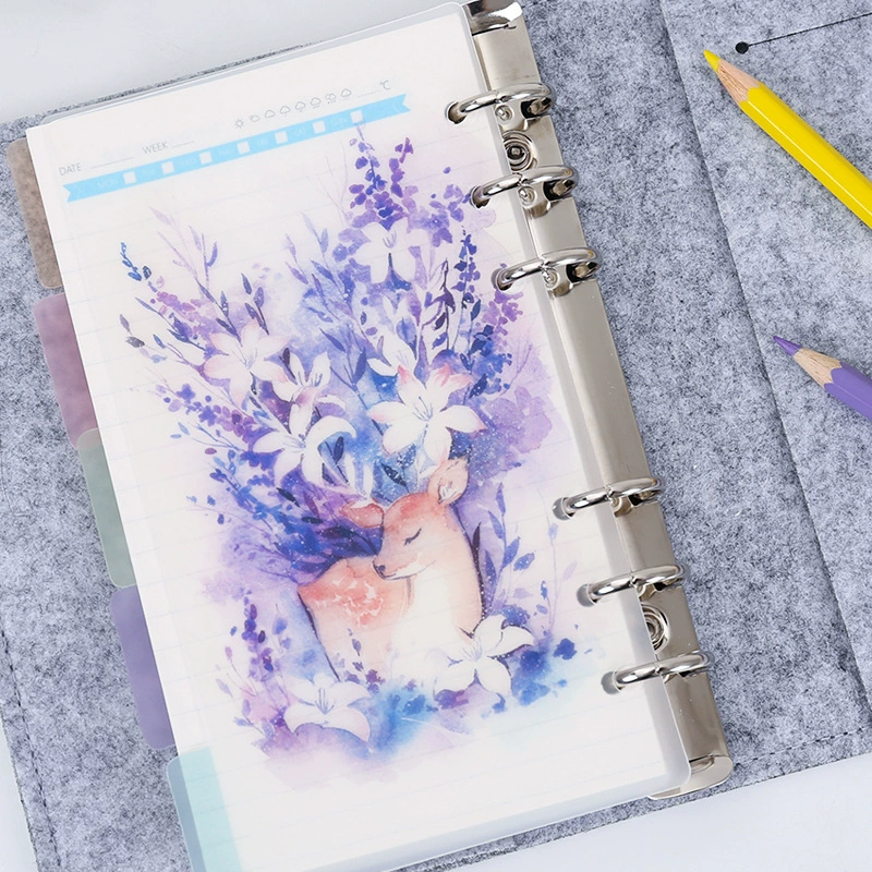 A6A5 -style sika deer partition page live page Lu Yin deer pp color index split page live page handbook 5