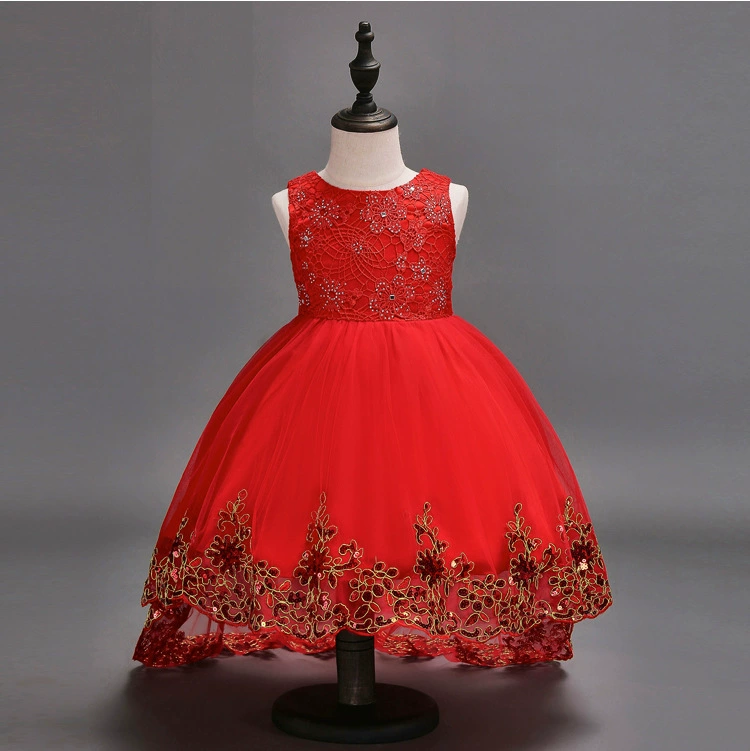 Summer lace dress, small princess costume, suit, lace dress, flowered