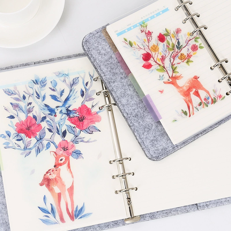 A6A5 -style sika deer partition page live page Lu Yin deer pp color index split page live page handbook 5