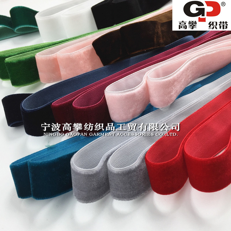 6mm-38mm现货绒带丝绒丝带天鹅毛织带颈带choker材料鞋材服装辅料