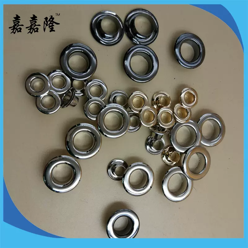 铜质鸡眼扣现货供应平边蘑菇面圆面薄膜包装盒装气眼钮扣黄铜