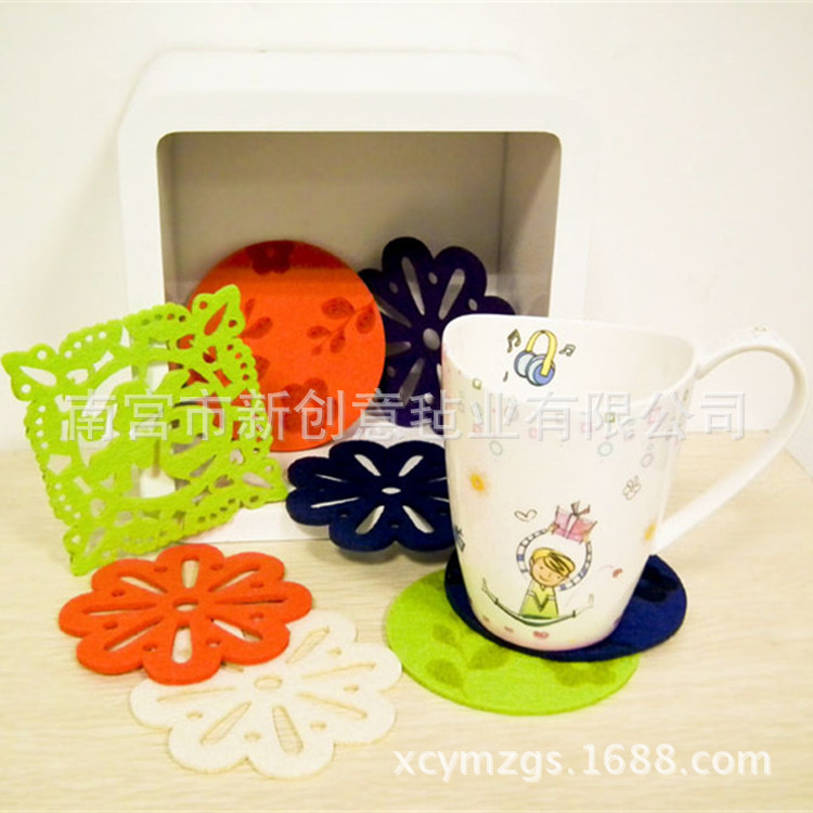 毛毡烟灰缸垫 酒瓶垫 毛毡家电美观片