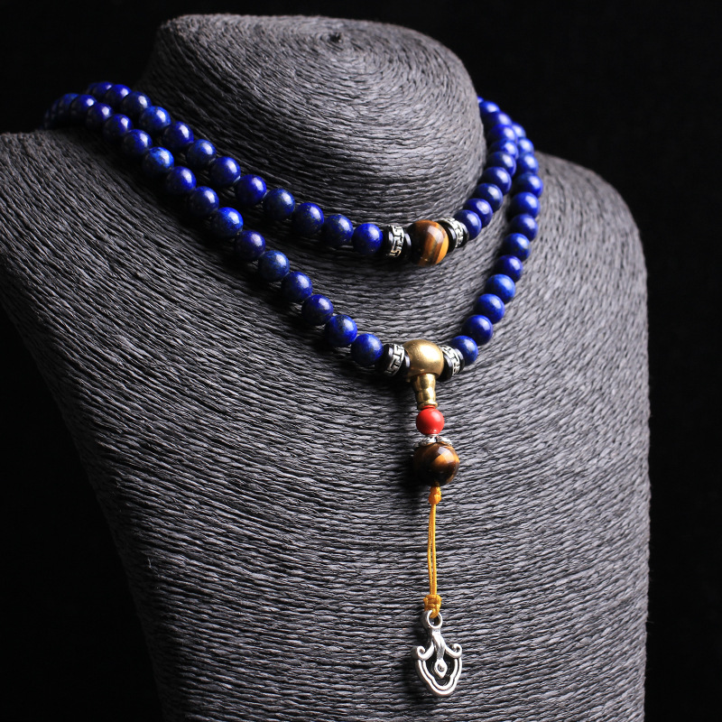 Fenlu Original Imperial Natural Lapis Lazuli 108 Bracelet Bracelet Craft Tiger Eye Couple