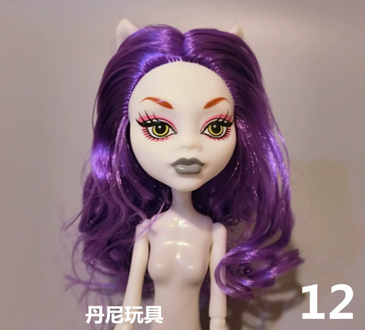 Monster High doll head, multi‑style replacement, approx. 5 cm, assorted hair/face paint