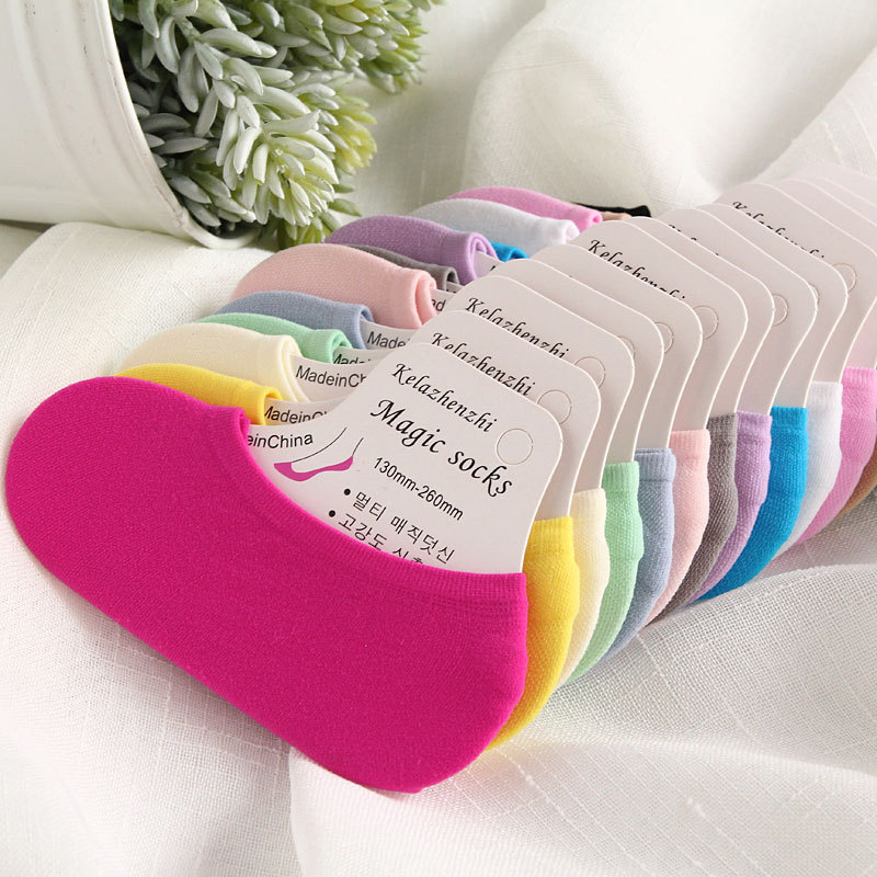 Summer ultra thin invisible children's non-slip socks