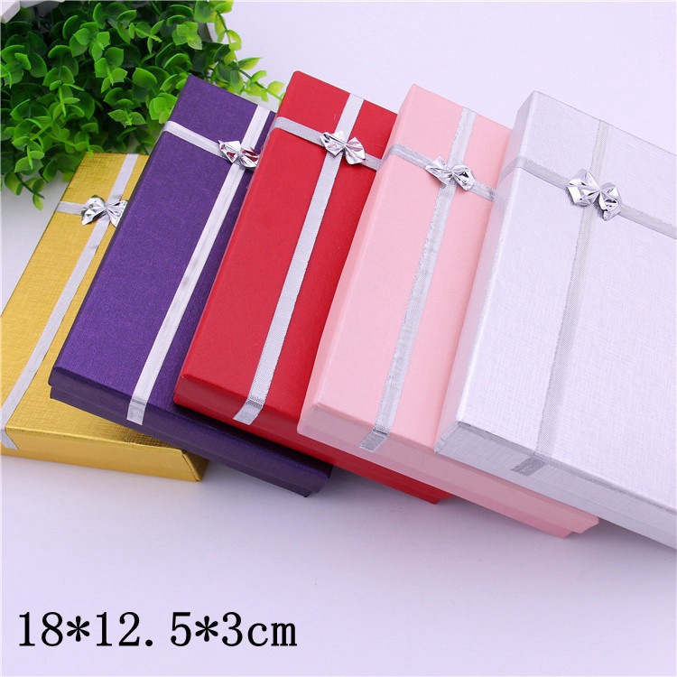 厂家货源现货珠光纸质首饰盒通用礼品包装盒 大号饰品套装盒批发