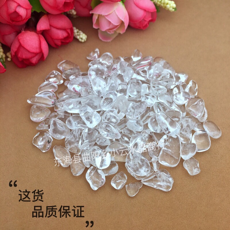 "Transparent style" one kilogram natural white crystal gravel crystal pieces for Buddha aromatherapy fragrance decoration