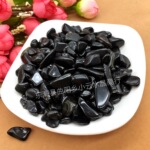 「一公斤」天然黑曜石碎石各尺寸 水晶原石摆件供佛厂家批发