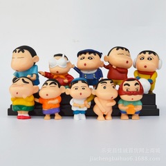 10 Small Shinchan Car Models, Anime Bouquet, Air Vent Hand Figurine DIY Decor, Twist Egg Dolls