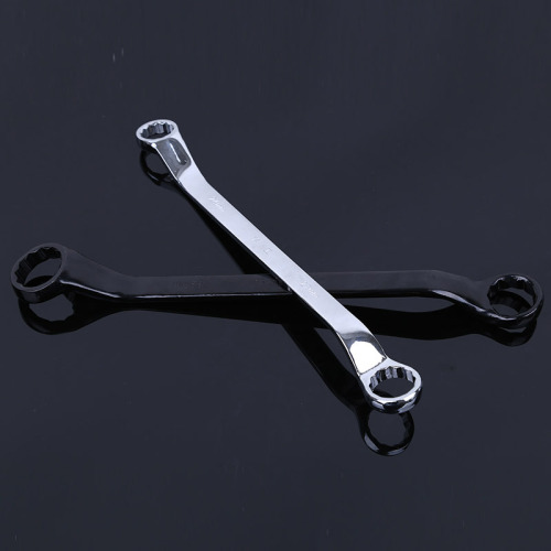 Manual plum blossom wrench, auto repair mirror-polished double-head sleeve wrench, metric machine repair tool