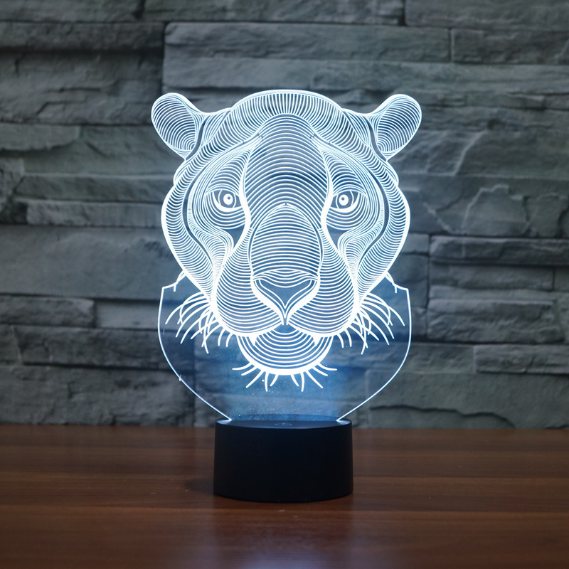 Luce notturna bambini leone 3d lampada decorativa colorata_voghion.com