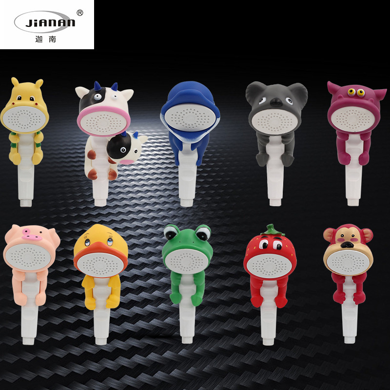 Creative cartoon animal shower head shower water Children's shower water spray vinyl bath manufacturers wholesale