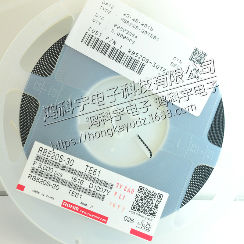 贴片二极管 RB520S-30 B SOD-523 200MW 30V 肖特基管 报价为准