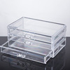 Transparent cosmetics storage box three -layer three -drawer sorting the skin care product box desktop storage rack 6402