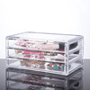 Transparent cosmetics storage box three -layer three -drawer sorting the skin care product box desktop storage rack 6402