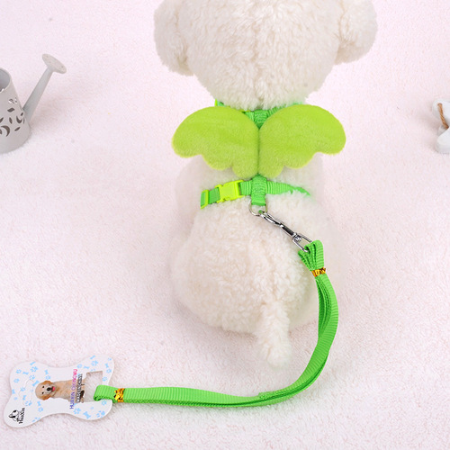 New Cat Rope Angel Wings Traction Rope Pet Teddy I-shaped Traction Rope Harness for Puppies and Cats