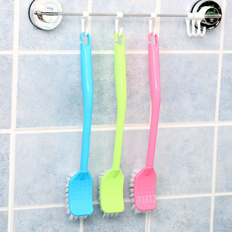Home bathroom toilet brush creative curved handle cleaning brush V-shaped toilet inside dead brush gadgets