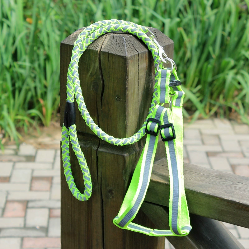 Собака цепи Светоотражающие тяговые веревки большие собаки веревка нагрудный ремень